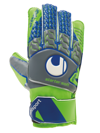 Вратарские перчатки Uhlsport TENSIONGREEN STARTER SOFT 101106301 цвет:синий/серый/зеленый