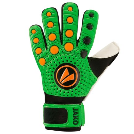 Вратарские перчатки Jako Dynamic 2515-15 цвет: зеленый/черный/оранжевый