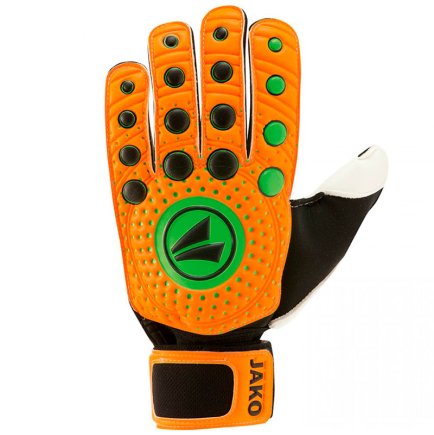 Вратарские перчатки Jako Dynamic 3.0 2516-15 цвет: оранжевый/черный/зеленый