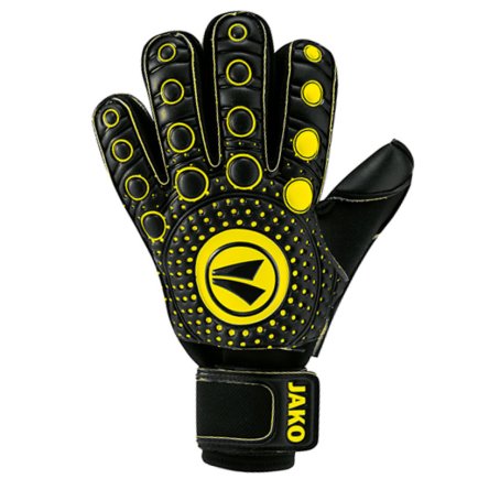 Вратарские перчатки Jako Medi Protection 2517-15 цвет: черный/желтый