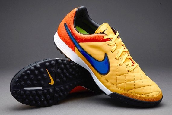 Сороконожки Nike TIEMPO LEGACY TF 631517-858 цвет: оранжевый/желтый/синий