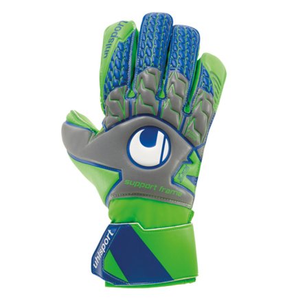Воротарські рукавиці Uhlsport TENSIONGREEN SOFT SF 101105901 колір: зелений/синій/сірий