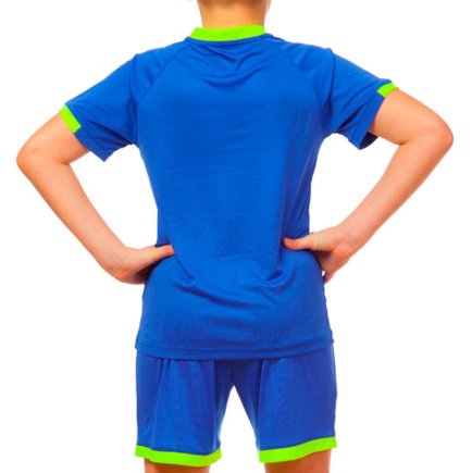 Футбольна форма підліткова колір: синій/салатовий