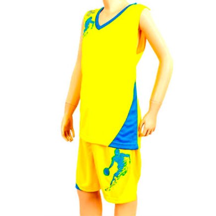 Форма баскетбольная подростковая цвет: жёлтый/голубой