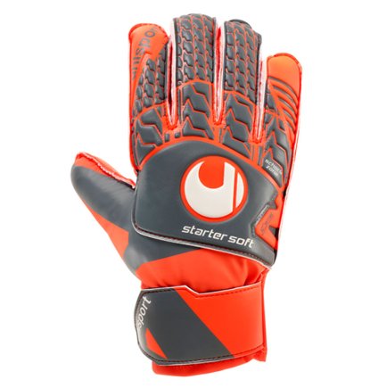 Вратарские перчатки Uhlsport TENSIONGREEN STARTER SOFT 101106302 цвет: оранжевый/серый