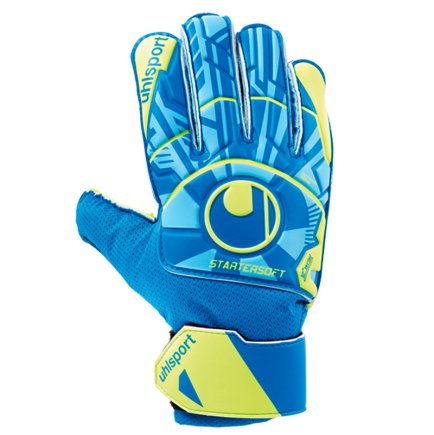 Вратарские перчатки Uhlsport RADAR CONTROL STARTER SOFT 101112701 цвет: синий/желтый