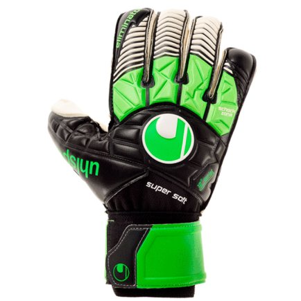 Воротарські рукавиці UHLSPORT SUPERSOFT RF 101102101 колір: зелений/чорний