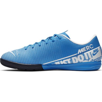 Взуття для залу (футзалки Найк) Nike JR Mercurial VAPOR 13 ACADEMY IC AT8137-414 колір: блакитний (офіційна гарантія)