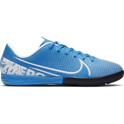 Взуття для залу (футзалки Найк) Nike JR Mercurial VAPOR 13 ACADEMY IC AT8137-414 колір: блакитний (офіційна гарантія)