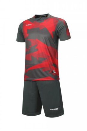 Футбольна форма Europaw № 022 колір: сірий/червоний