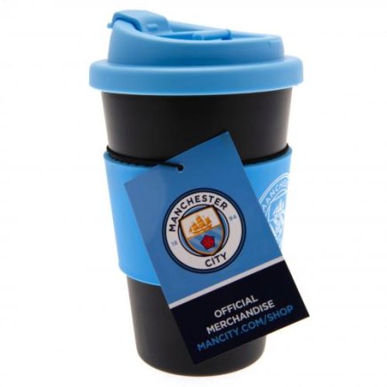 Пластиковий стакан Manchester City F.C. (стакан Манчестер Сіті) 400 мл колір: блакитний/чорний