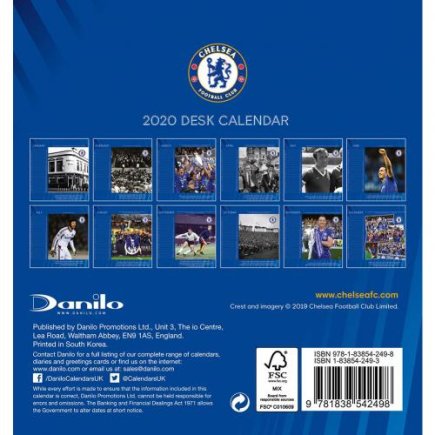 Календар Челсі Chelsea F.C. 2020 г.