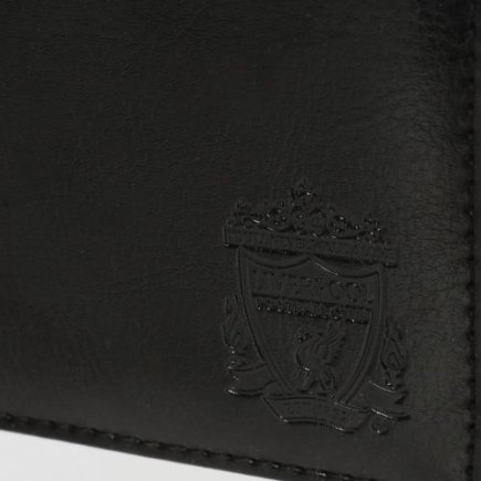 Кошелек кожаный Ливерпуль (Liverpool F.C) цвет: черный