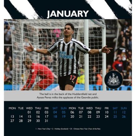 Календарь Ньюкасл Newcastle United F.C. 2020 г.