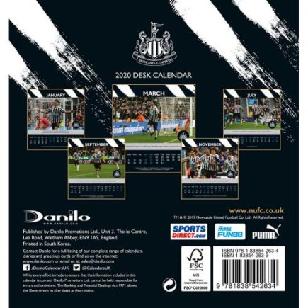 Календарь Ньюкасл Newcastle United F.C. 2020 г.