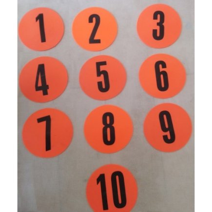 Набір плоских кіл-маркерів Yakimasport з номерами 100326