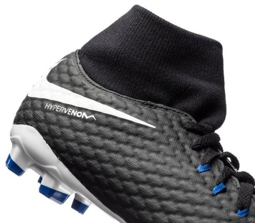 Бутсы Nike Hypervenom Phelon III DF FG Junior 917772-002 цвет: черный