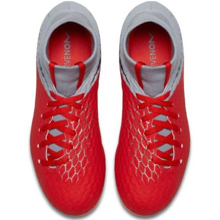 Бутси Nike JR Hypervenom 3 Academy DF FG AH7287-600 дитячі колір: червоний/сірий