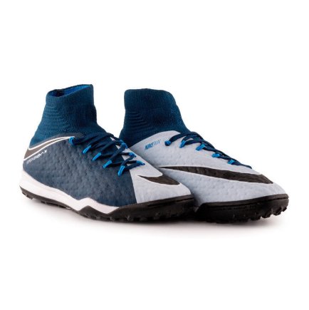 Сороконожки Nike JR HypervenomX Proximo II DF TF 852601-404 детские цвет: синий/мультиколор