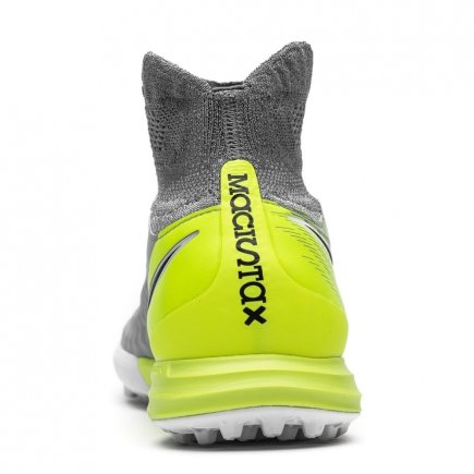 Сороконожки Nike JR MagistaX Proximo II DF TF 843956-004 детские цвет: серый/салатовый - Официальная Продукция