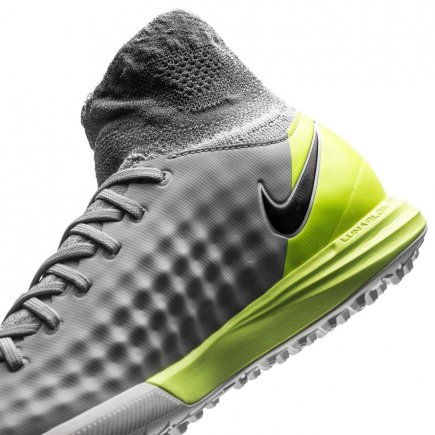 Сороконожки Nike JR MagistaX Proximo II DF TF 843956-004 детские цвет: серый/салатовый - Официальная Продукция