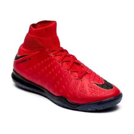 Обувь для зала (футзалки) Nike HypervenomX Proximo II DF IC 852602-616 детские цвет: красный/черный - Официальная Продукция