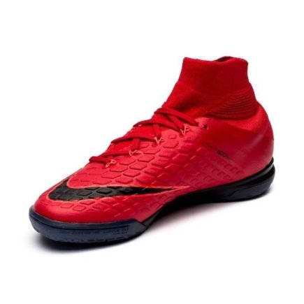 Обувь для зала (футзалки) Nike HypervenomX Proximo II DF IC 852602-616 детские цвет: красный/черный - Официальная Продукция