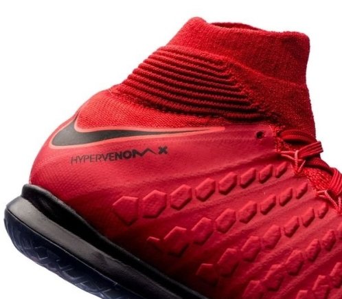 Обувь для зала (футзалки) Nike HypervenomX Proximo II DF IC 852602-616 детские цвет: красный/черный - Официальная Продукция
