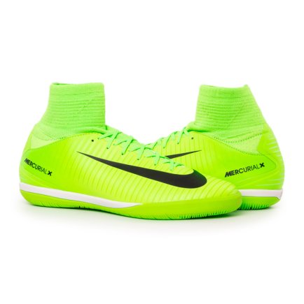 Обувь для зала (футзалки Найк) Nike JR MercurialX Proximo II DF IC 831973-305 цвет: салатовый