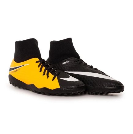Сороконіжки Nike HypervenomX Phelon III DF TF 917769-801 колір: жовтий/комбінований