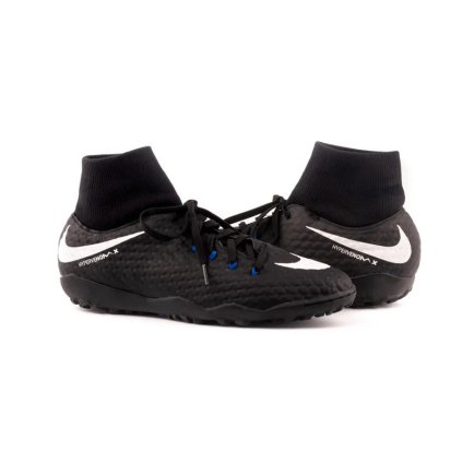 Сороконожки Nike HypervenomX Phelon III DF TF 917769-002 цвет: черный/мультиколор - Официальная Продукция