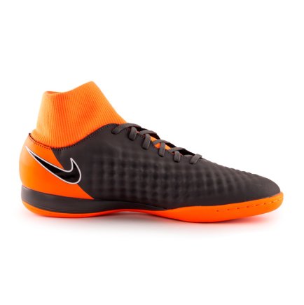 Обувь для зала (футзалки Найк) Nike Magista ObraX 2 Academy DF IC AH7309-080 цвет: оранжевый/серый
