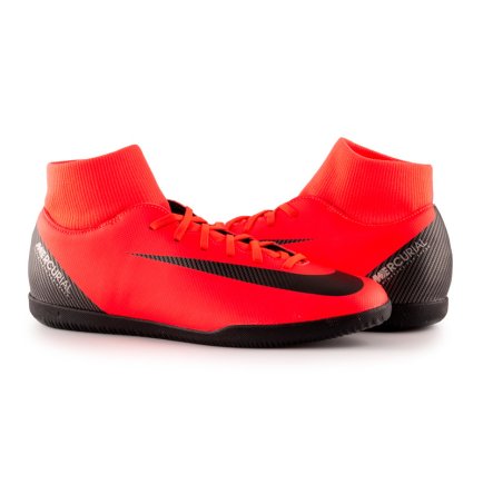 Обувь для зала (футзалки Найк) Nike MercurialX SUPERFLY 6 Club CR7 IC AJ3569-600 цвет: красный