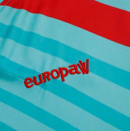 Футбольная форма Europaw № 026 цвет: бирюзовый/красный