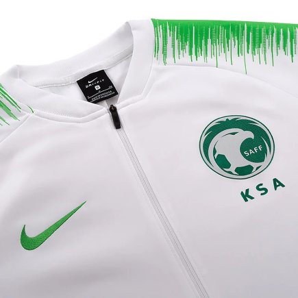 Ветровка Nike SAUDI M NK ANTHM FB JKT 893603-101 цвет: белый/зеленый