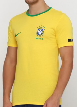Футболка Nike CBF M NK TEE CREST 888320-749 цвет: желтый/зеленый
