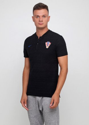 Поло Nike Croatia Authentic Grand Slam 891773-010 цвет: черный