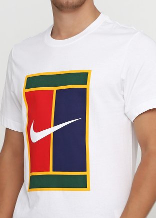 Футболка Nike Mens Tee Heritage Logo BV5775-100 цвет: белый/мультиколор