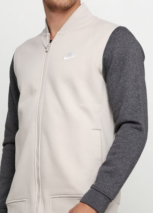 Куртка Nike Sportswear Club Bombr Bb Trnd 928461-221 цвет: белый/серый