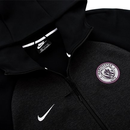 Толстовка Nike Manchester City Hoodie NSW Tech Fleece AH5202-014 цвет: черный/серый