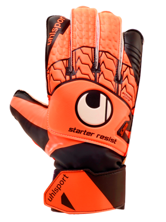 Вратарские перчатки Uhlsport STARTER RESIST 101107901 цвет: черный/оранжевый