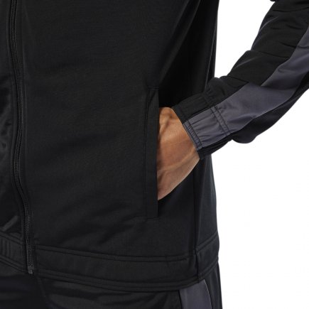 Спортивный костюм Reebok Te Tricot Tracksuit D94276 цвет: черный/серый