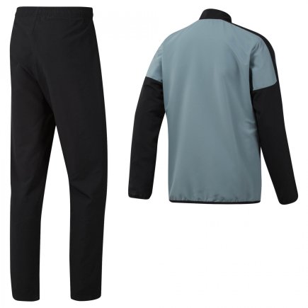 Спортивный костюм Reebok TE WOVEN TRACKSUIT DU3764 цвет: черный/серо-голубой