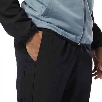 Спортивный костюм Reebok TE WOVEN TRACKSUIT DU3764 цвет: черный/серо-голубой