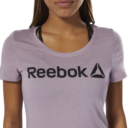 Футболка Reebok LINEAR READ LILFOG DU4650 жіноча колір: фіолетовий