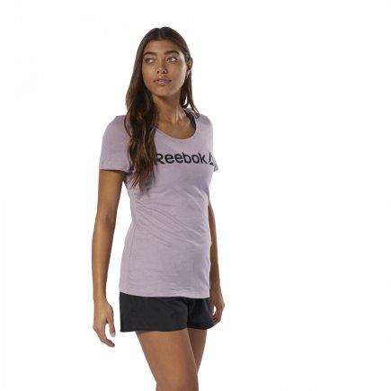 Футболка Reebok LINEAR READ LILFOG DU4650 жіноча колір: фіолетовий