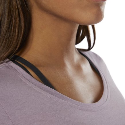 Футболка Reebok LINEAR READ LILFOG DU4650 жіноча колір: фіолетовий