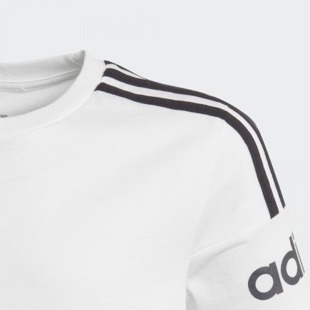 Футболка Adidas YB CREW T-SHIRT EI6217 детская цвет: белый