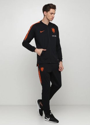 Спортивний костюм Nike KNVB M NK DRY SQD TRK SUIT K 893387-011 колір: чорний/помаранчевий