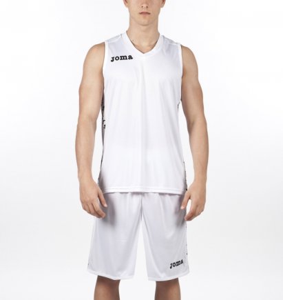 Баскетбольна форма Joma Pivot 1227.005 колір: білий/чорний